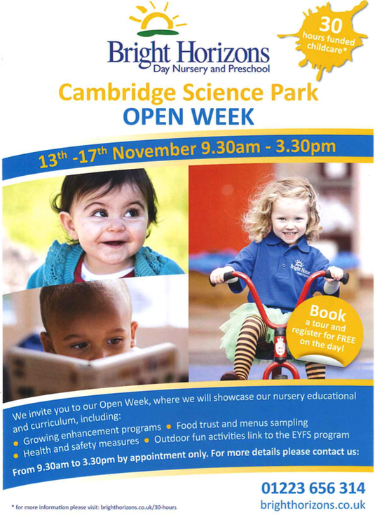 Bright Horizons' open week